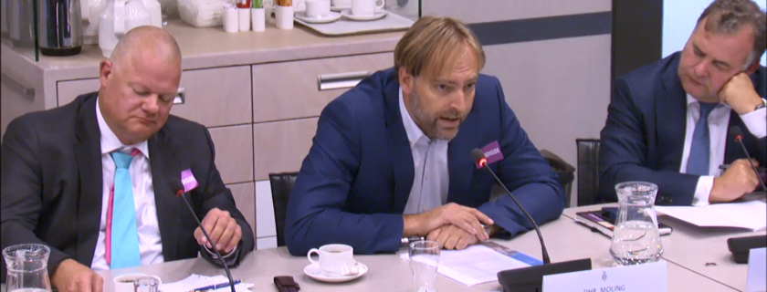 Marco Moling te gast bij commissievergadering