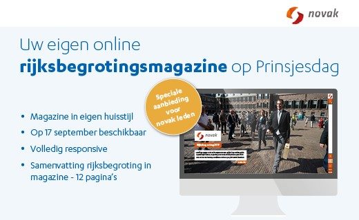 Speciale aanbieding: Uw eigen online rijksbegrotings magazine op Prinsjesdag