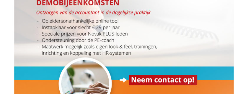 Novak en Kriton organiseren demobijeenkomsten PE-tool